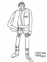 Leia tenue base écho en noir et blanc